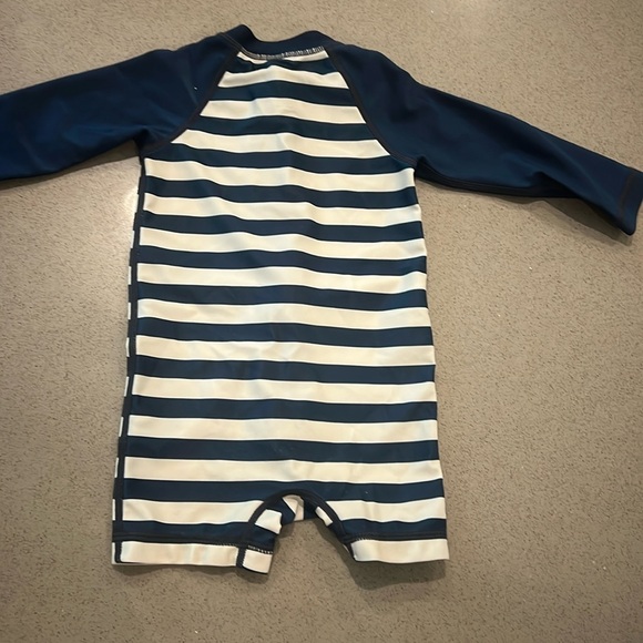 Blue striped Baby rash guard swimsuit - Picture 3 of 3